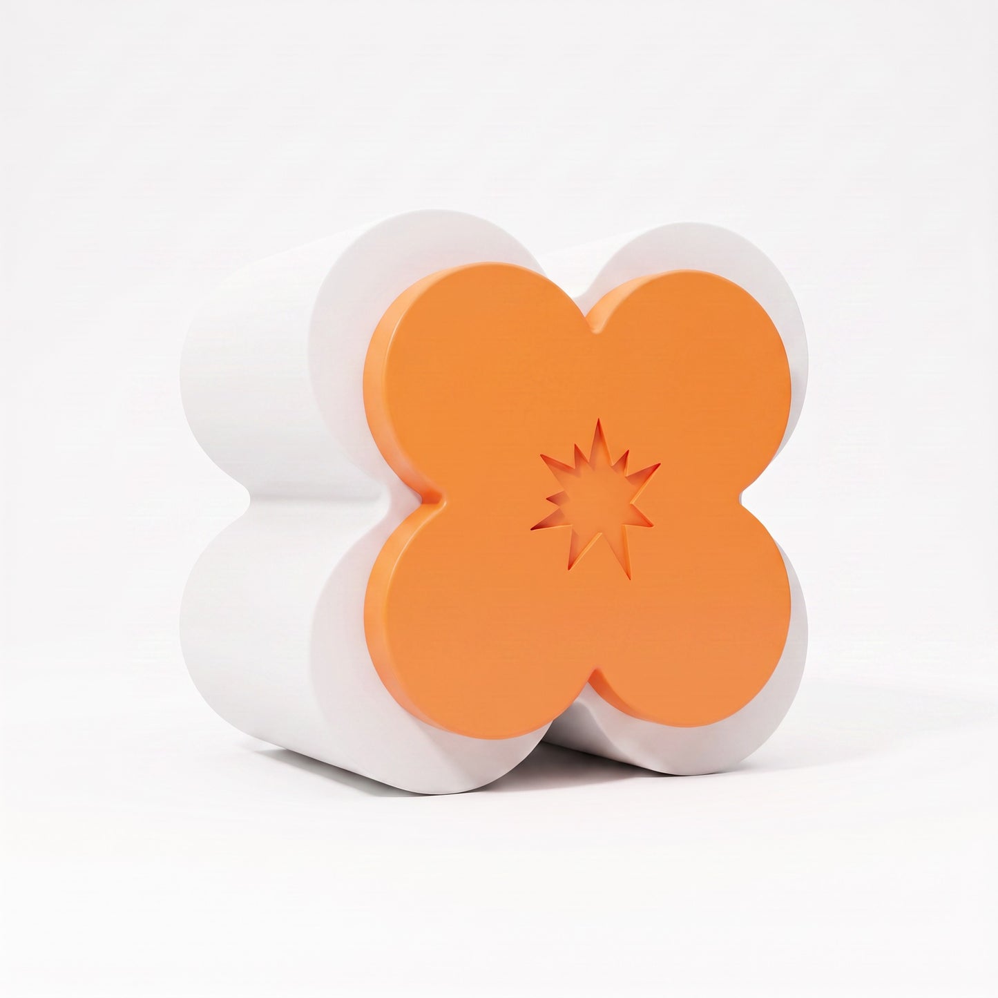 Corolla Sculptural Flower Lamp - Ivory Amber