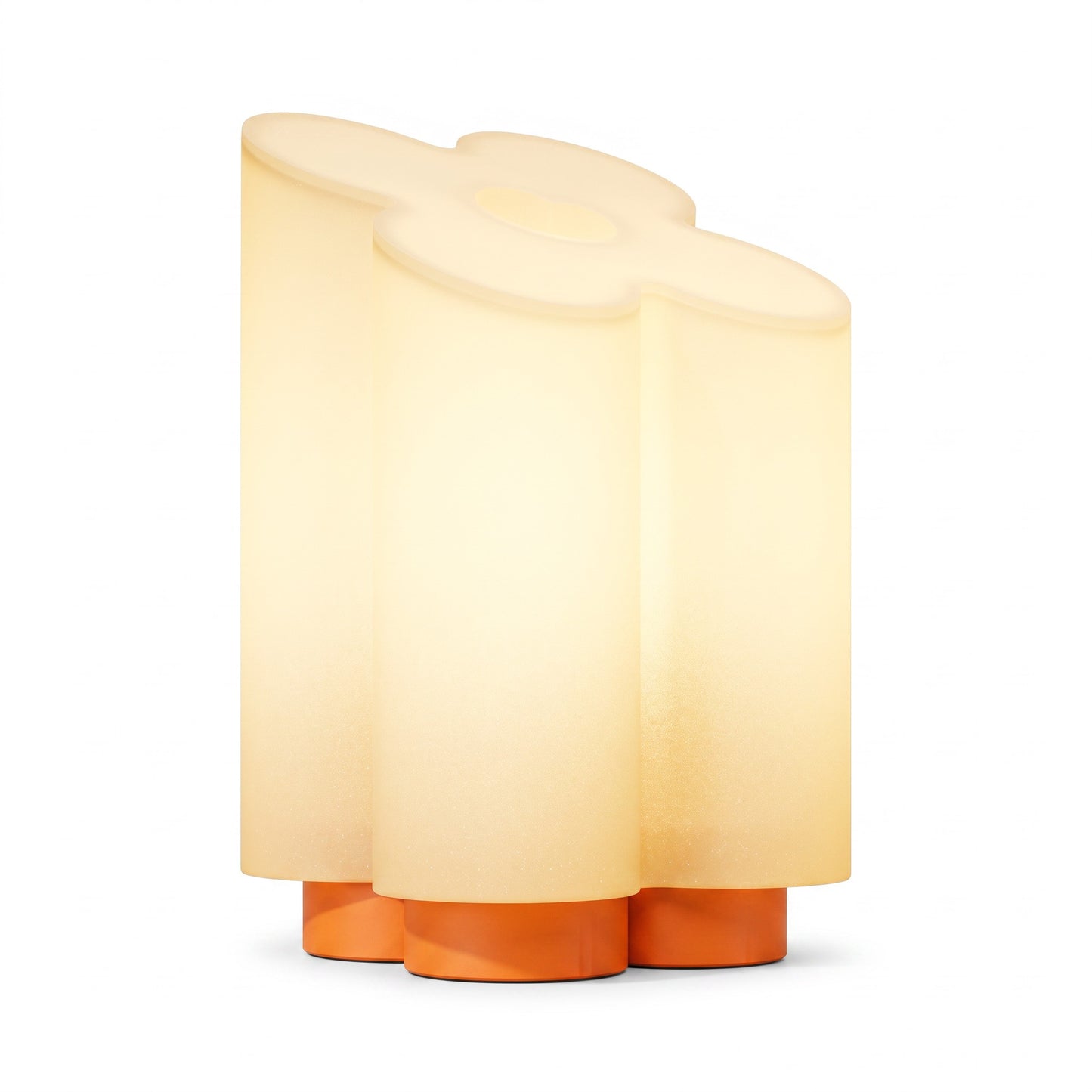 Corolla Sculptural Flower Lamp - Ivory Amber