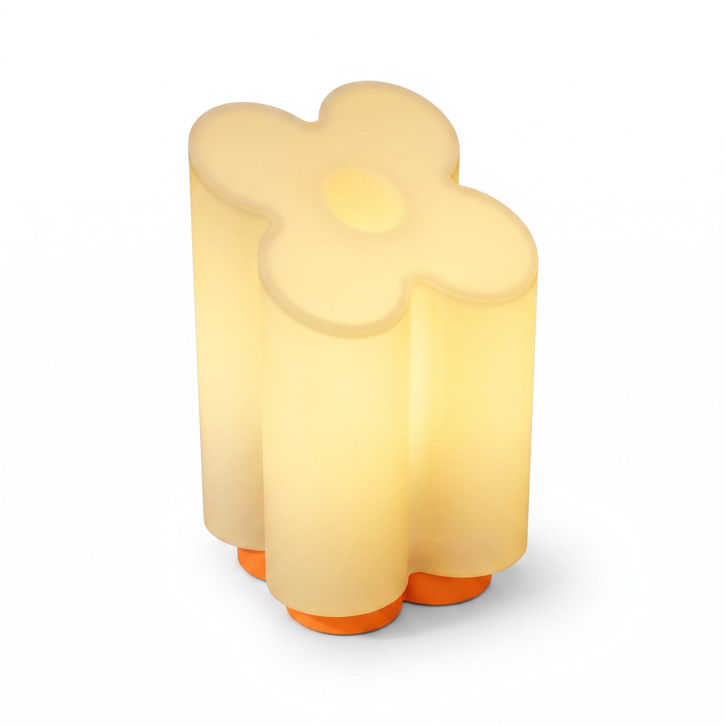 Corolla Sculptural Flower Lamp - Ivory Amber